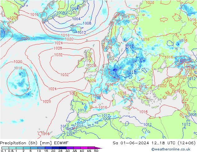 Z500/Rain (+SLP)/Z850 ECMWF sáb 01.06.2024 18 UTC