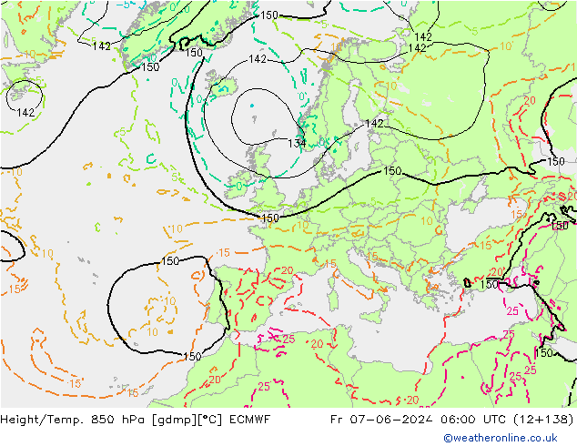 Z500/Rain (+SLP)/Z850 ECMWF Sex 07.06.2024 06 UTC