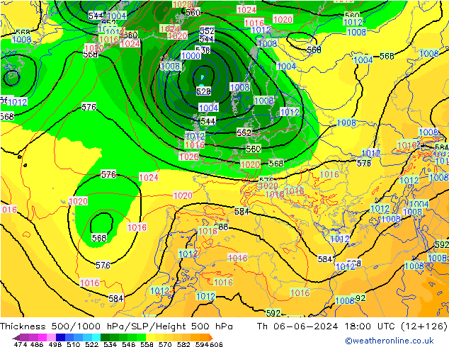 Thck 500-1000hPa ECMWF jeu 06.06.2024 18 UTC