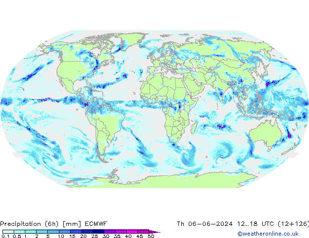 Nied. akkumuliert (6Std) ECMWF Do 06.06.2024 18 UTC