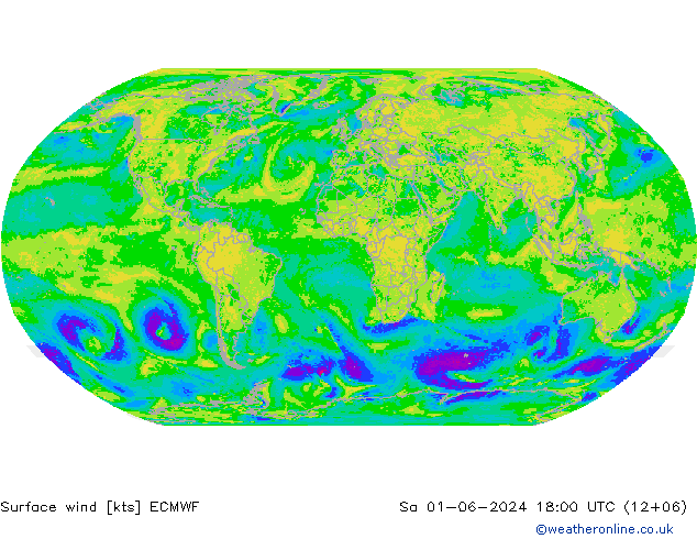 Prec 6h/Wind 10m/950 ECMWF sam 01.06.2024 18 UTC