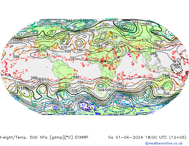 Z500/Rain (+SLP)/Z850 ECMWF sab 01.06.2024 18 UTC