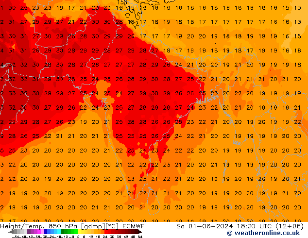 Z500/Rain (+SLP)/Z850 ECMWF Sa 01.06.2024 18 UTC