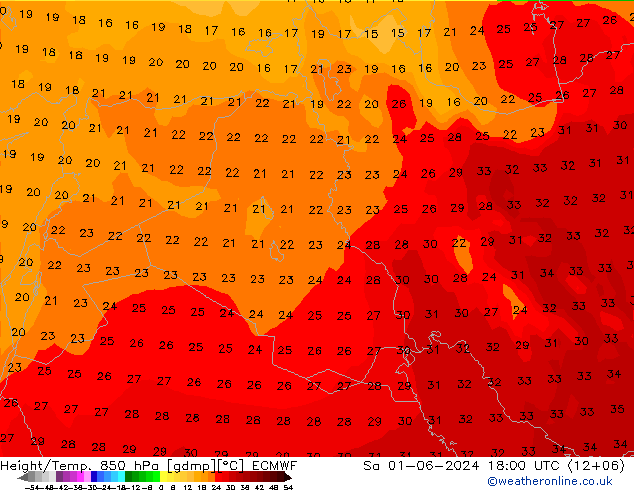 Z500/Rain (+SLP)/Z850 ECMWF sab 01.06.2024 18 UTC