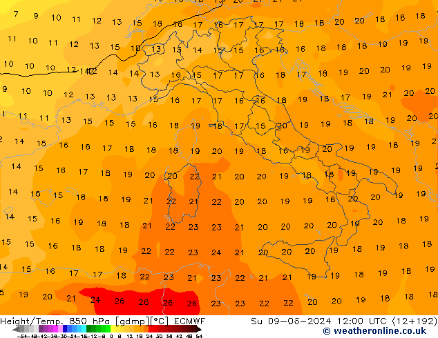 Z500/Rain (+SLP)/Z850 ECMWF Вс 09.06.2024 12 UTC