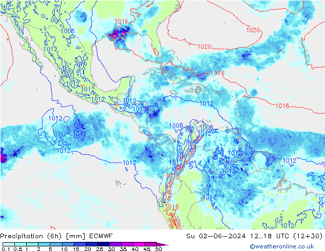 Z500/Rain (+SLP)/Z850 ECMWF So 02.06.2024 18 UTC