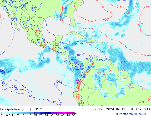 Precipitation ECMWF Su 02.06.2024 09 UTC