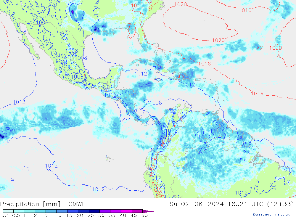 Precipitación ECMWF dom 02.06.2024 21 UTC