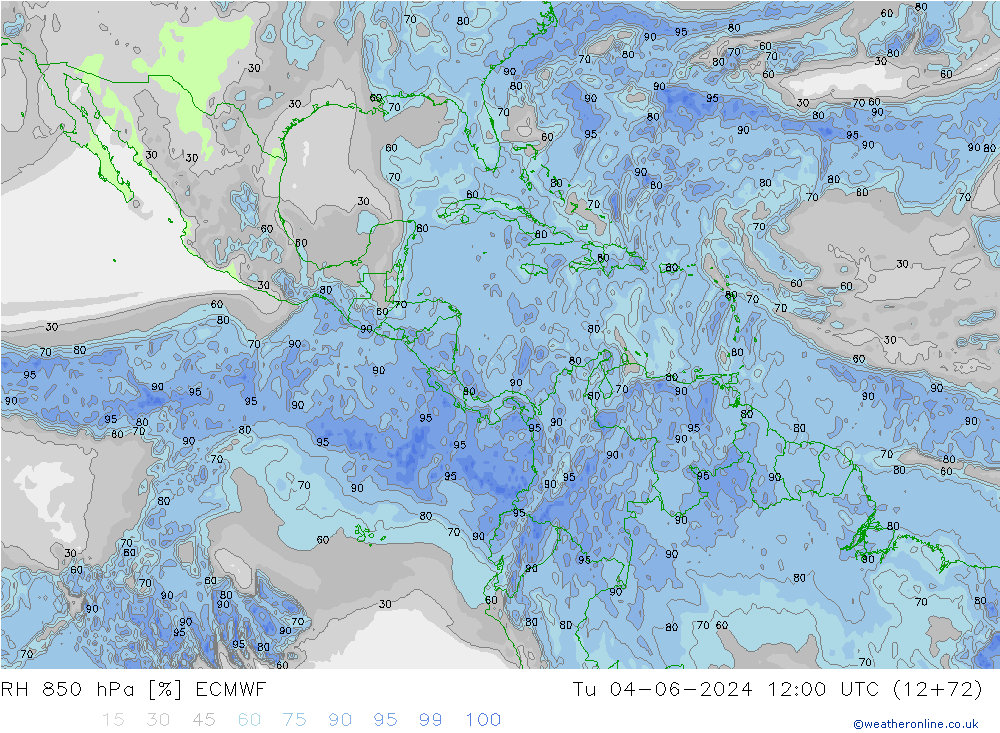 RH 850 hPa ECMWF mar 04.06.2024 12 UTC