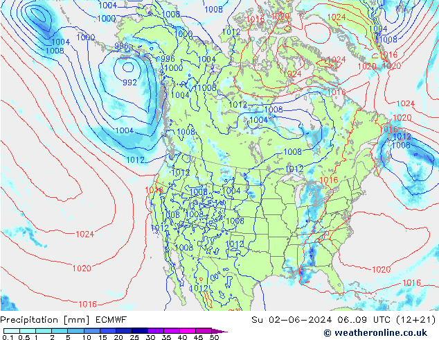 Niederschlag ECMWF So 02.06.2024 09 UTC