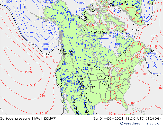 Bodendruck ECMWF Sa 01.06.2024 18 UTC