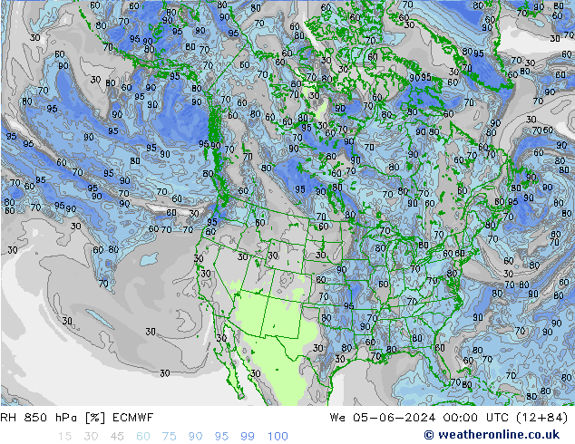 RH 850 hPa ECMWF We 05.06.2024 00 UTC