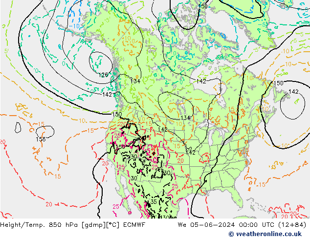 Z500/Rain (+SLP)/Z850 ECMWF Mi 05.06.2024 00 UTC