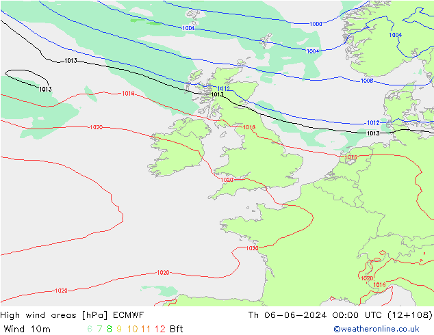 Windvelden ECMWF do 06.06.2024 00 UTC