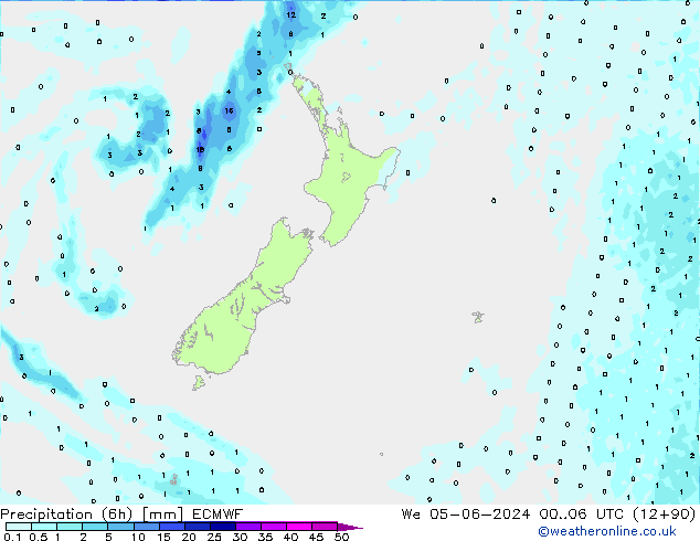 Yağış (6h) ECMWF Çar 05.06.2024 06 UTC