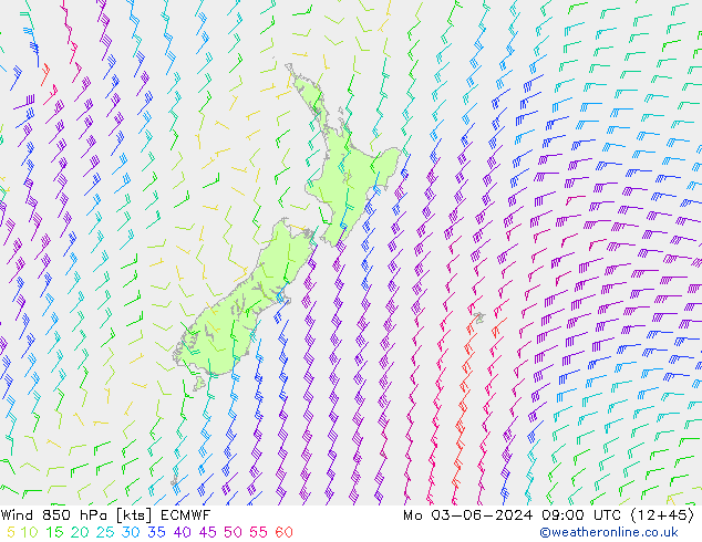 Wind 850 hPa ECMWF Mo 03.06.2024 09 UTC