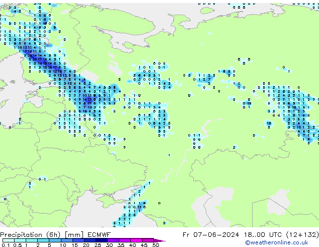 Z500/Rain (+SLP)/Z850 ECMWF ven 07.06.2024 00 UTC