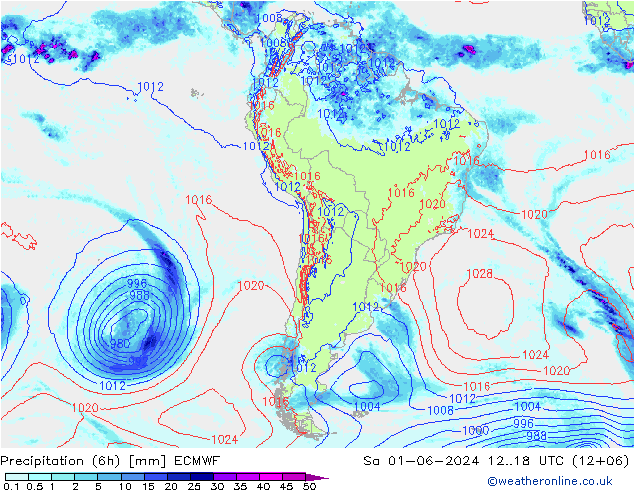 Z500/Rain (+SLP)/Z850 ECMWF сб 01.06.2024 18 UTC