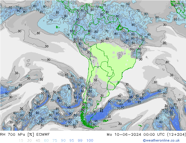 700 hPa Nispi Nem ECMWF Pzt 10.06.2024 00 UTC