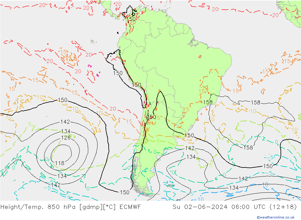 Z500/Rain (+SLP)/Z850 ECMWF  02.06.2024 06 UTC