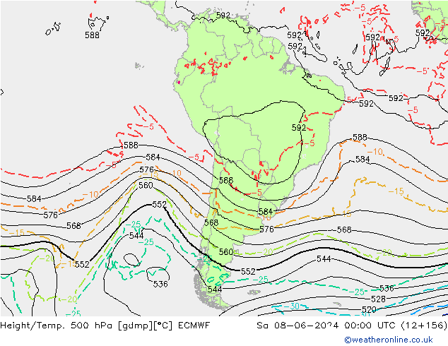 Z500/Rain (+SLP)/Z850 ECMWF  08.06.2024 00 UTC