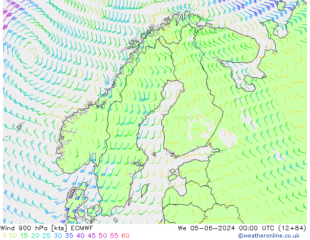 Wind 900 hPa ECMWF wo 05.06.2024 00 UTC