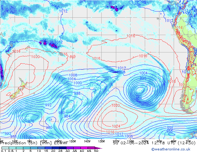 Z500/Rain (+SLP)/Z850 ECMWF nie. 02.06.2024 18 UTC