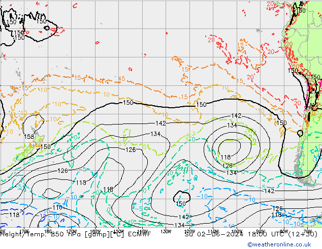 Z500/Rain (+SLP)/Z850 ECMWF nie. 02.06.2024 18 UTC