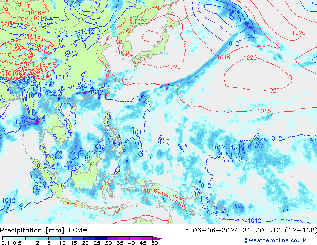 precipitação ECMWF Qui 06.06.2024 00 UTC