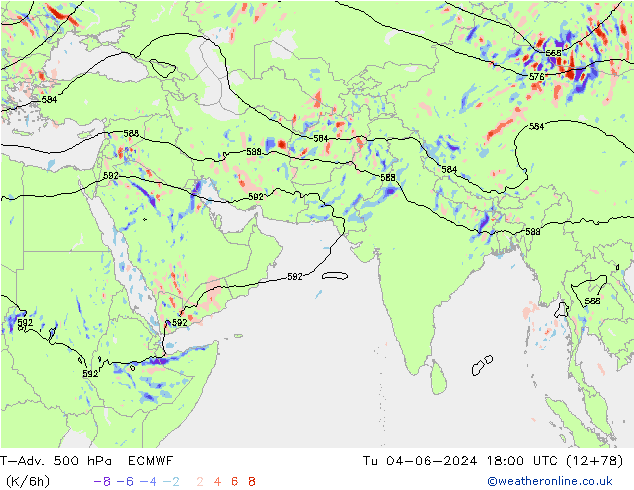 T-Adv. 500 hPa ECMWF mar 04.06.2024 18 UTC