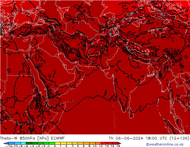 Theta-W 850hPa ECMWF  06.06.2024 18 UTC