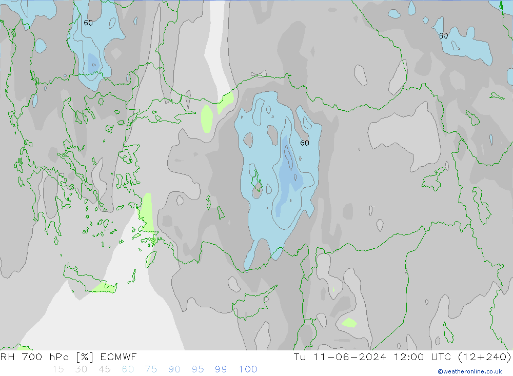 RV 700 hPa ECMWF di 11.06.2024 12 UTC