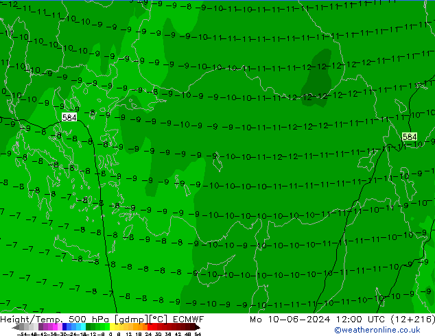 Z500/Regen(+SLP)/Z850 ECMWF ma 10.06.2024 12 UTC