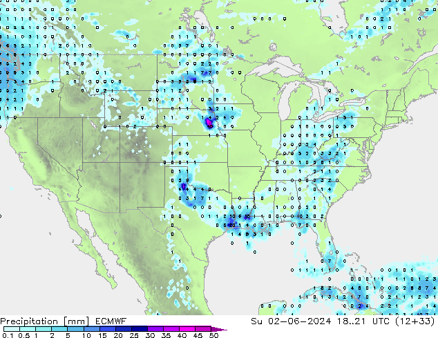 Precipitación ECMWF dom 02.06.2024 21 UTC