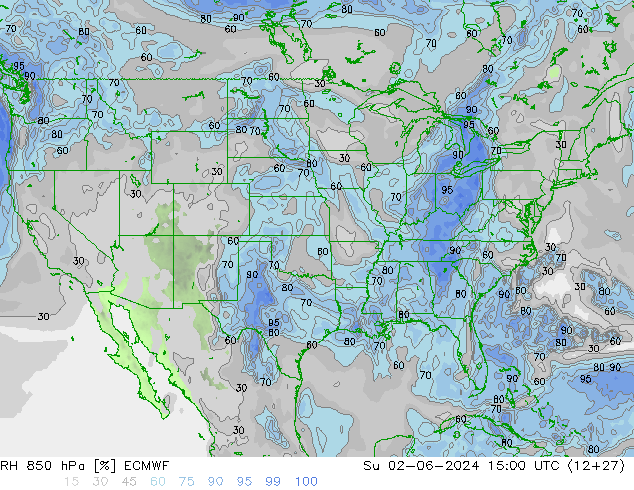 850 hPa Nispi Nem ECMWF Paz 02.06.2024 15 UTC