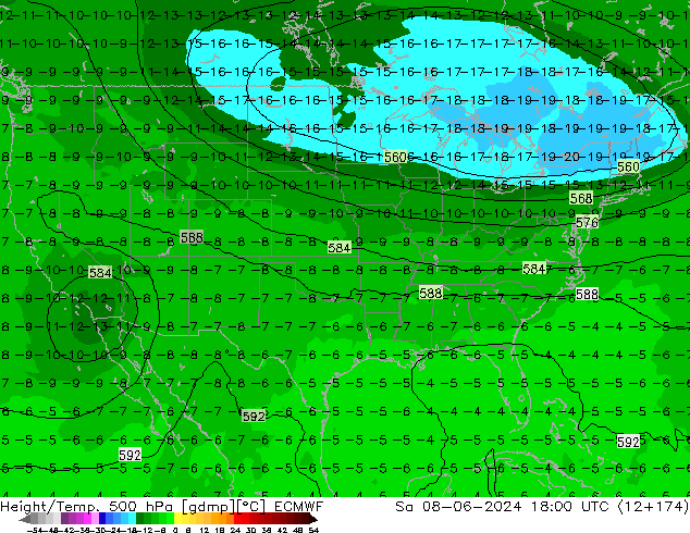 Z500/Rain (+SLP)/Z850 ECMWF So 08.06.2024 18 UTC