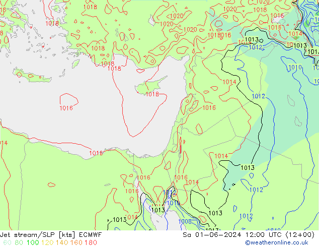 Corriente en chorro ECMWF sáb 01.06.2024 12 UTC