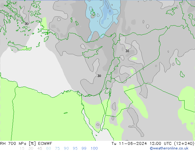 700 hPa Nispi Nem ECMWF Sa 11.06.2024 12 UTC