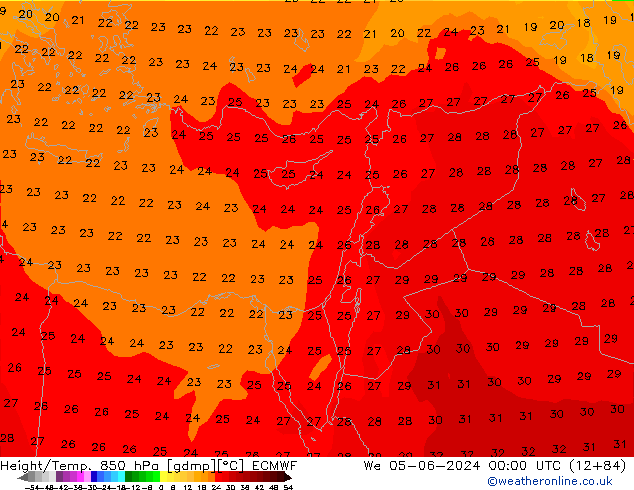 Z500/Rain (+SLP)/Z850 ECMWF ср 05.06.2024 00 UTC