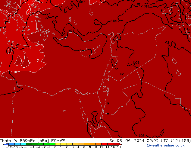 Theta-W 850hPa ECMWF So 08.06.2024 00 UTC