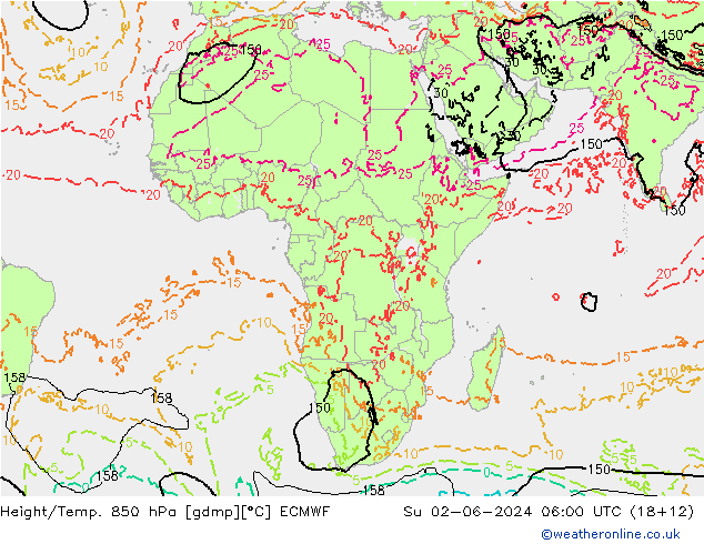 Z500/Rain (+SLP)/Z850 ECMWF  02.06.2024 06 UTC