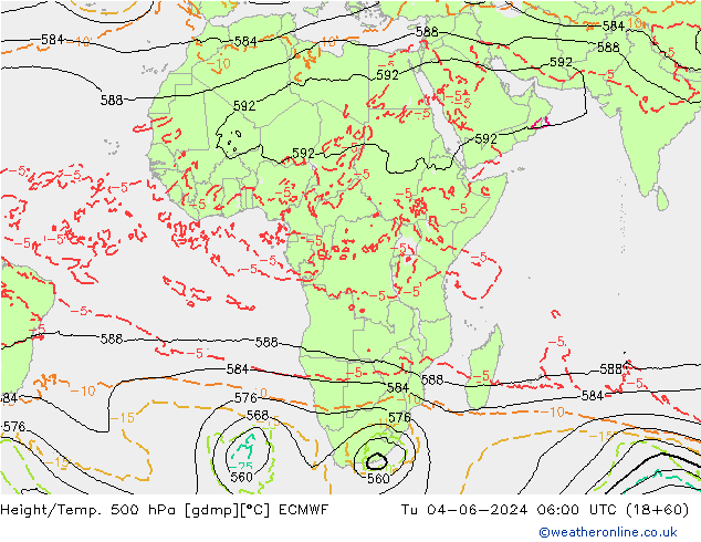 Z500/Rain (+SLP)/Z850 ECMWF mar 04.06.2024 06 UTC