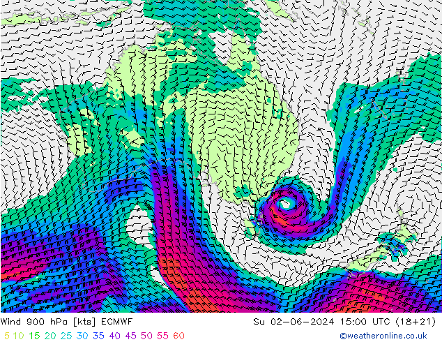  900 hPa ECMWF  02.06.2024 15 UTC