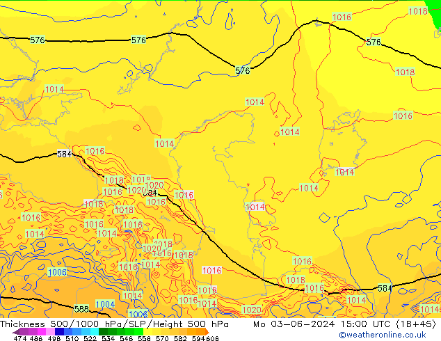 500-1000 hPa Kalınlığı ECMWF Pzt 03.06.2024 15 UTC