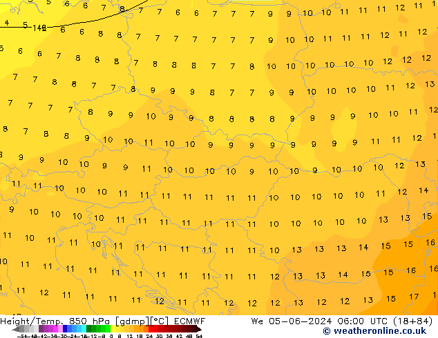 Z500/Rain (+SLP)/Z850 ECMWF We 05.06.2024 06 UTC