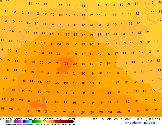 Z500/Regen(+SLP)/Z850 ECMWF wo 05.06.2024 00 UTC