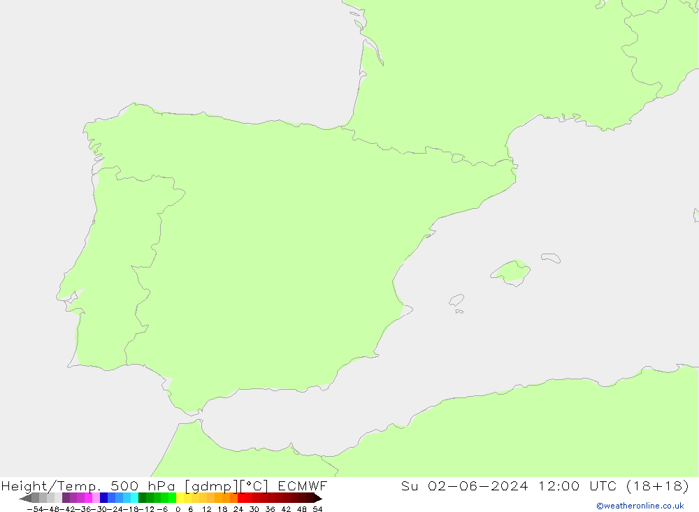 Z500/Rain (+SLP)/Z850 ECMWF dim 02.06.2024 12 UTC