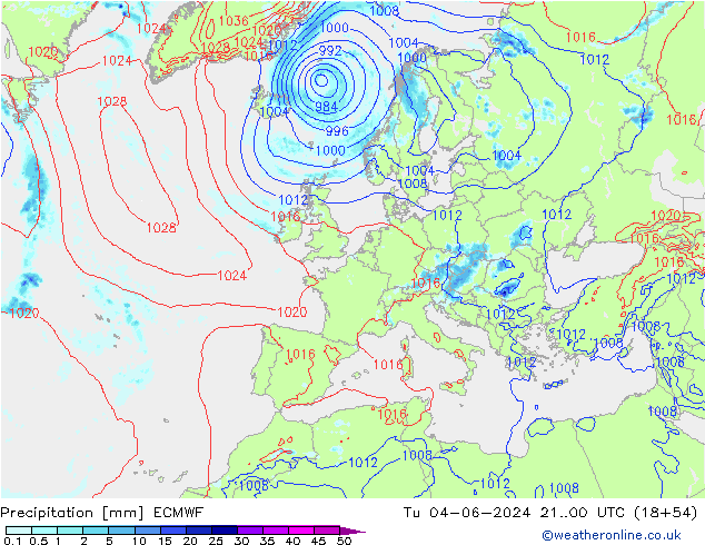 Yağış ECMWF Sa 04.06.2024 00 UTC