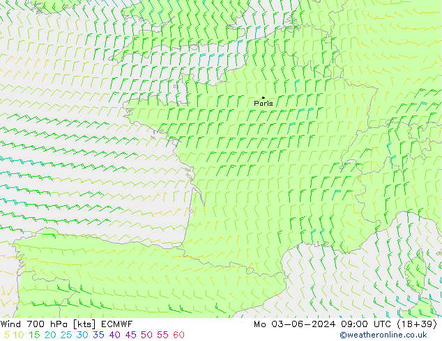  700 hPa ECMWF  03.06.2024 09 UTC