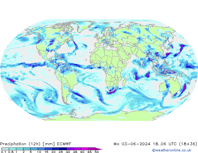 Nied. akkumuliert (12Std) ECMWF Mo 03.06.2024 06 UTC